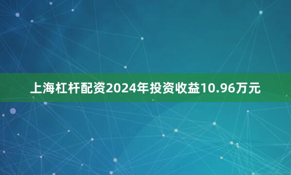 上海杠杆配资2024年投资收益10.96万元